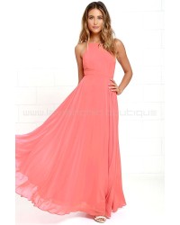 Mythical Kind Of Love Coral Pink Maxi Dress